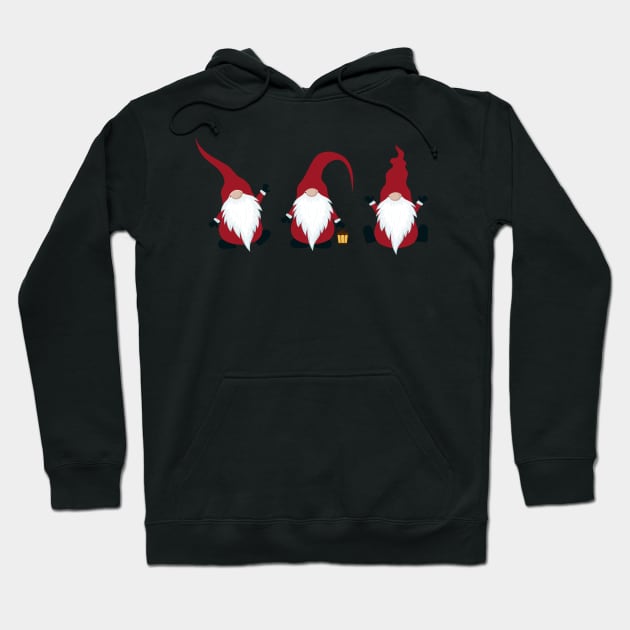 3 Little Christmas Gnomes Hoodie by Novelty-art